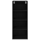 Hængeskab Sort eg 40 x 29,5 x 100 cm Konstrueret træ