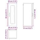 Panel til opvaskemaskine Kalmar Sonoma eg 30 x 31 x 80 cm
