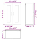 Panel til opvaskemaskine Kalmar Hvid 60 x 31 x 80 cm