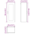 Panel til opvaskemaskine Kalmar Gammelt træ 40 x 31 x 100 cm