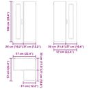 Panel til opvaskemaskine Kalmar Brun eg 57 x 57 x 100 cm
