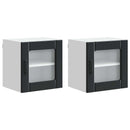 Væglågskab LUCCA 2 pcs Sort 40 x 31 x 40 cm Konstrueret træ