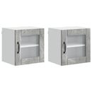 Væglågskab LUCCA 2 pcs Betongrå 40 x 31 x 40 cm Konstrueret træ