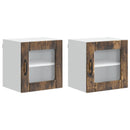 Væglågskab LUCCA 2 pcs Røget eg 40 x 31 x 40 cm Konstrueret træ