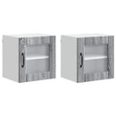 Væglågskab LUCCA 2 pcs Grå sonoma-eg 40 x 31 x 40 cm