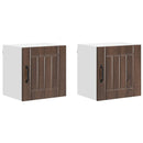 Vægskab LUCCA 2 pcs Brunt eg 40 x 31 x 40 cm Konstrueret træ