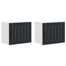 Vægskab LUCCA 2 pcs Sort 50 x 31 x 40 cm Konstrueret træ