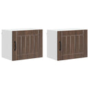 Vægskab LUCCA 2 pcs Brunt eg 50 x 31 x 40 cm Konstrueret træ