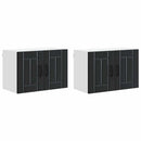 Vægskab LUCCA 2 pcs Sort 60 x 31 x 40 cm Konstrueret træ