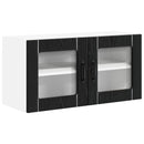Væglågskab LUCCA Sort eg 80 x 31 x 40 cm Konstrueret træ