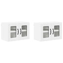 Væglågskab LUCCA 2 pcs Hvid 60 x 31 x 40 cm Konstrueret træ
