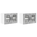 Væglågskab LUCCA 2 pcs Betongrå 60 x 31 x 40 cm Konstrueret træ