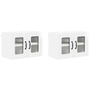 Væglågskab LUCCA 2 pcs Hvid højglans 60 x 31 x 40 cm