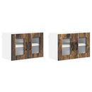 Væglågskab LUCCA 2 pcs Røget eg 60 x 31 x 40 cm Konstrueret træ