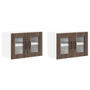 Væglågskab LUCCA 2 pcs Brunt eg 60 x 31 x 40 cm Konstrueret træ