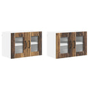 Væglågskab LUCCA 2 pcs Gammelt træ 60 x 31 x 40 cm
