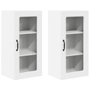 Væglågskab LUCCA 2 pcs Hvid 40 x 31 x 80 cm Konstrueret træ