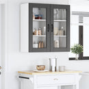 Væglågskab LUCCA 2 pcs Sort 40 x 31 x 80 cm Konstrueret træ