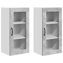 Væglågskab LUCCA 2 pcs Betongrå 40 x 31 x 80 cm Konstrueret træ