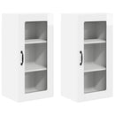 Væglågskab LUCCA 2 pcs Hvid højglans 40 x 31 x 80 cm