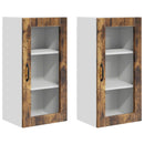 Væglågskab LUCCA 2 pcs Røget eg 40 x 31 x 80 cm Konstrueret træ