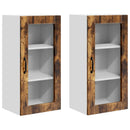 Væglågskab LUCCA 2 pcs Røget eg 40 x 31 x 80 cm Konstrueret træ