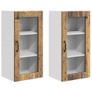 Væglågskab LUCCA 2 pcs Gammelt træ 40 x 31 x 80 cm
