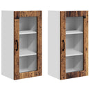 Væglågskab LUCCA 2 pcs Gammelt træ 40 x 31 x 80 cm