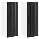 Vægskab LUCCA 2 pcs Sort 30 x 31 x 80 cm Konstrueret træ