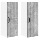 Vægskab LUCCA 2 pcs Betongrå 30 x 31 x 80 cm Konstrueret træ