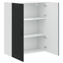 Vægskab LUCCA Sort 80 x 31 x 100 cm Konstrueret træ