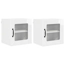 Væglågskab PORTO 2 pcs Høj gloss hvid 40 x 31 x 40 cm
