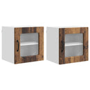 Væglågskab PORTO 2 pcs Gammelt træ 40 x 31 x 40 cm