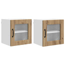 Væglågskab PORTO 2 pcs Artisan Egetræ Konstrueret træ