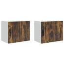 Vægskab PORTO 2 pcs Røget eg 50 x 31 x 40 cm Konstrueret træ