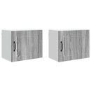 Vægskab PORTO 2 pcs Grå Sonoma 50 x 31 x 40 cm Konstrueret træ