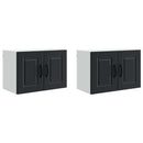 Vægskab PORTO 2 pcs Sort 60 x 31 x 40 cm Konstrueret træ