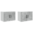 Vægskab PORTO 2 pcs Beton Grå 60 x 31 x 40 cm Konstrueret træ