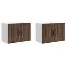 Vægskab PORTO 2 pcs Brun eg 60 x 31 x 40 cm Konstrueret træ