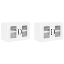 Væglågskab PORTO 2 pcs Hvid 60 x 31 x 40 cm Konstrueret træ