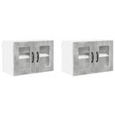 Væglågskab PORTO 2 pcs Beton Grå 60 x 31 x 40 cm