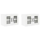 Væglågskab PORTO 2 pcs Høj gloss hvid 60 x 31 x 40 cm