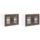 Væglågskab PORTO 2 pcs Brun eg 60 x 31 x 40 cm Konstrueret træ