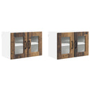 Væglågskab PORTO 2 pcs Gammelt træ 60 x 31 x 40 cm