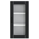 Væglampe Skab PORTO 2 pcs Sort 40 x 31 x 80 cm Konstrueret træ
