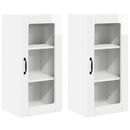 Væglågskab PORTO 2 pcs Høj gloss hvid 40 x 31 x 80 cm