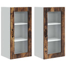 Væglågskab PORTO 2 pcs Røget eg 40 x 31 x 80 cm Konstrueret træ