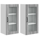 Væglågskab PORTO 2 pcs Grå Sonoma 40 x 31 x 80 cm