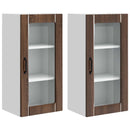 Væglågskab PORTO 2 pcs Brun eg 40 x 31 x 80 cm Konstrueret træ