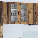 Væglågskab PORTO 2 pcs Gammelt træ 40 x 31 x 80 cm
